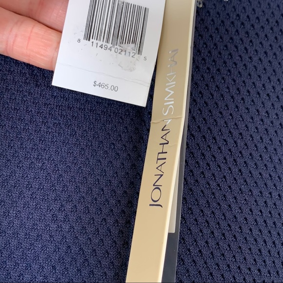 Jonathan Simkhai Beaded Navy Blue Dress Small - Picture 10 of 11